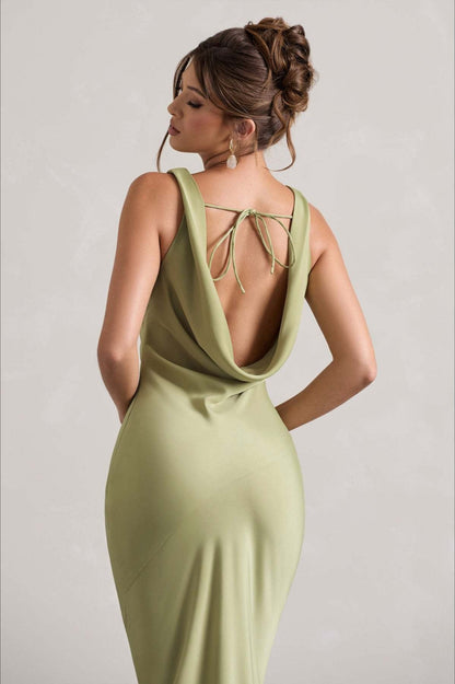 Fishtail Satin Silk Dress