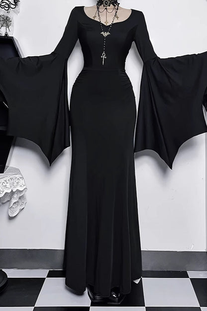 Halloween Gothic Punk Batwing Mermaid Dress