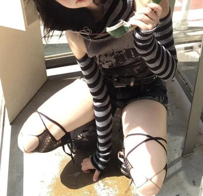 Cat Print Patchwork Hoodie