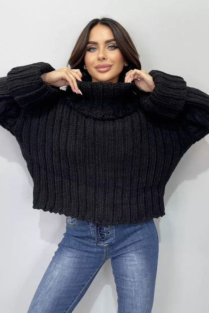 Relaxed Fit Turtleneck Sweater