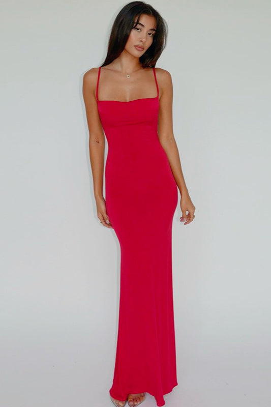 Sultry Solid Slip Dress