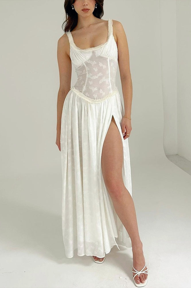 Chic Side Slit Slip Dress