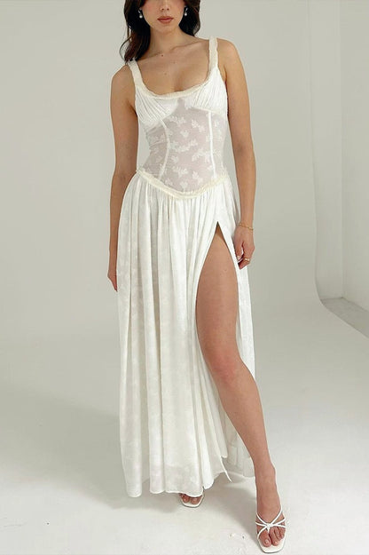 Chic Side Slit Slip Dress