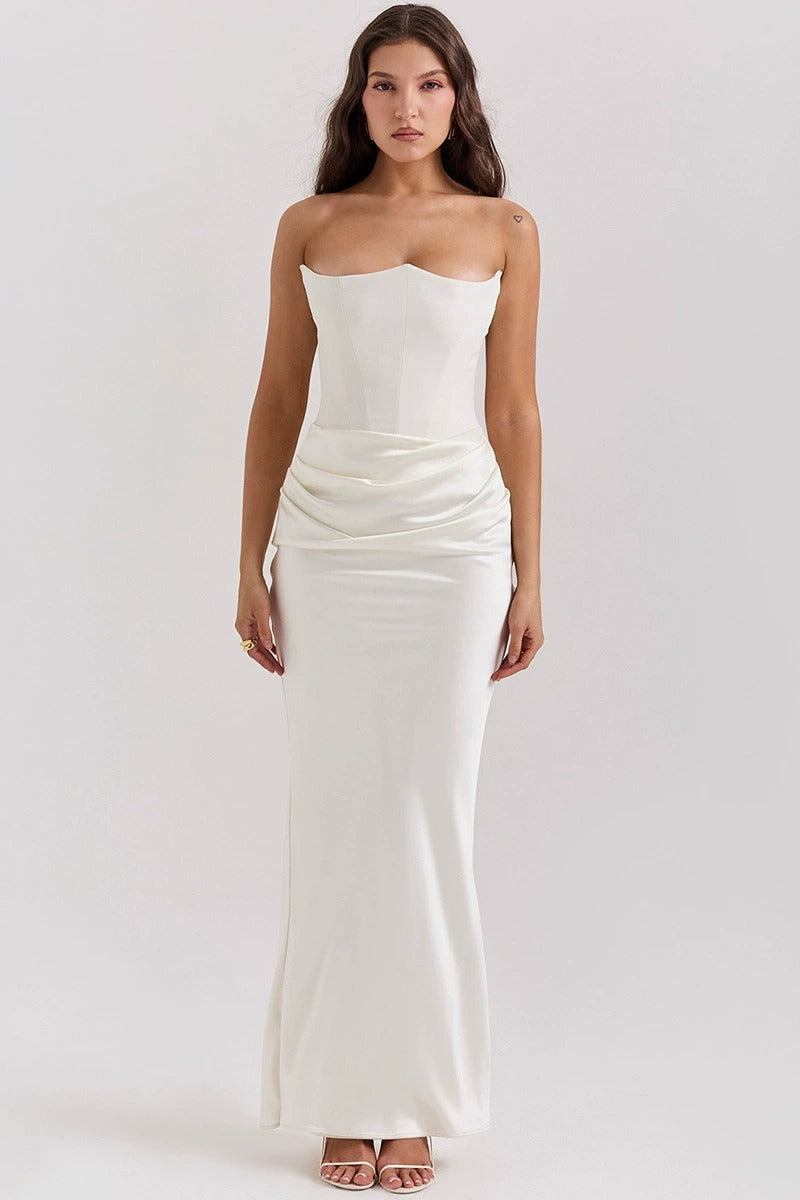 Low-Back Strapless Party Dress