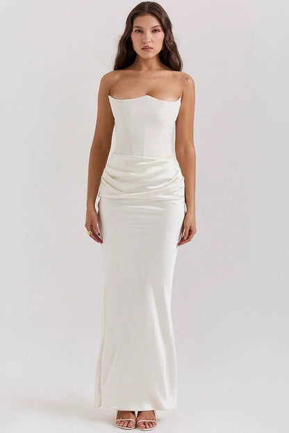 Low-Back Strapless Party Dress