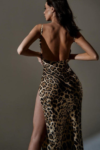 Slit Bodycon Slip Dress