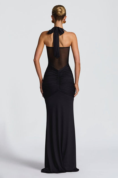 Ruched Low-Back Bodycon Party Dress