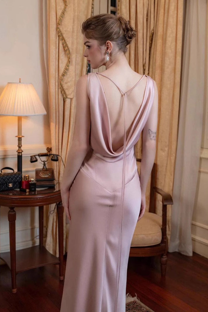 Elegant Satin Silk Dress