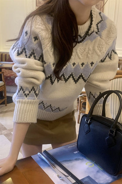 Slouchy Thick Knit Long Sleeve Sweater
