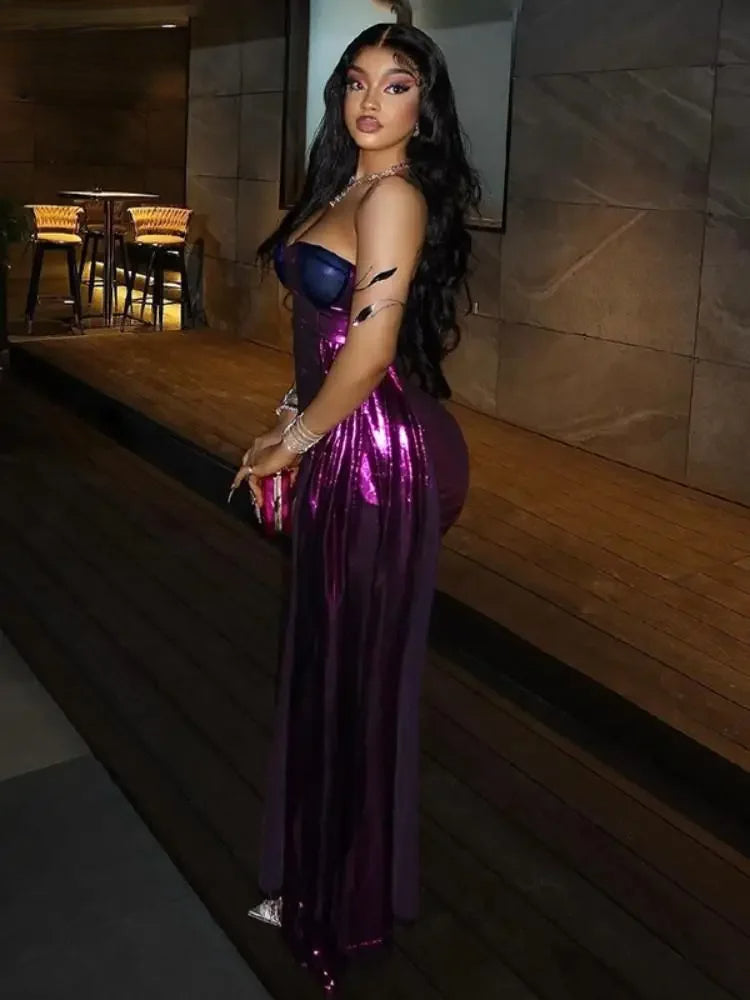 Tassel Patchwork Strapless Mini Party Dress