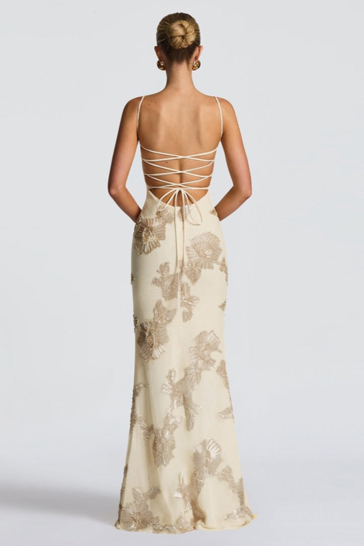 Chic Open-Back Maxi Party Dress