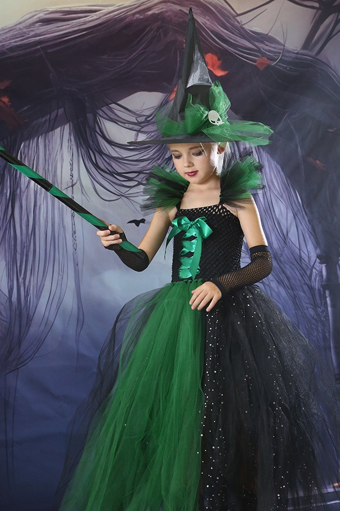 Witch Tutu Dress Kid Halloween Costume