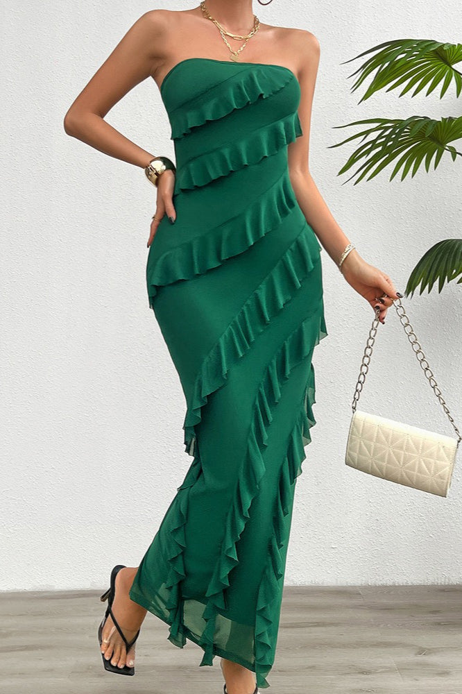 Sexy Fitted Strapless Work Dress