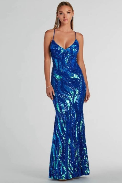 Sexy Elegant Sequin Party Formal Evening Sequin Dress