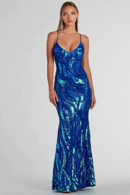 Sexy Elegant Sequin Party Formal Evening Sequin Dress