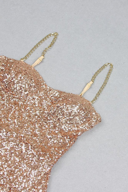 V Neck Bodycon Slip Dress