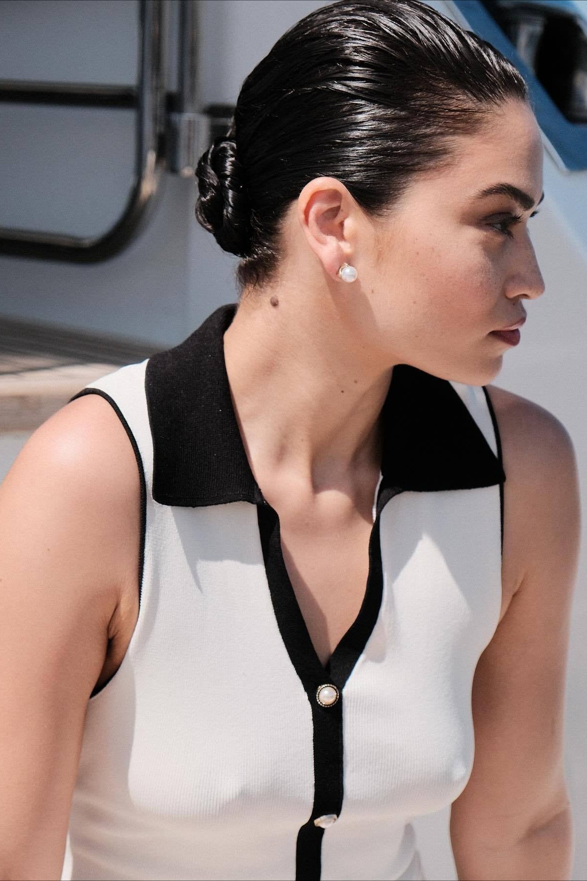 Casual Lapel Knit Waist-Cinched Slim Mini Sweater Dress