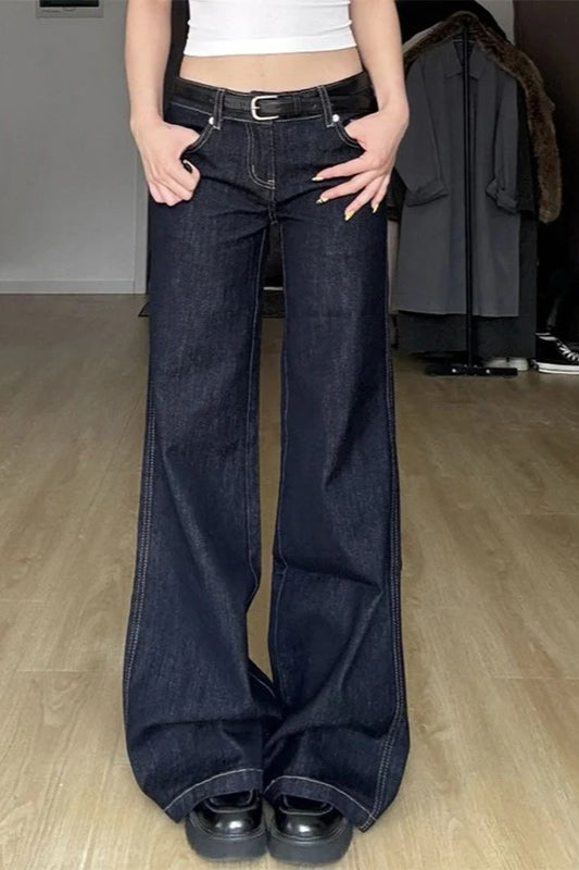 Vintage High Waist Straight Leg Jeans
