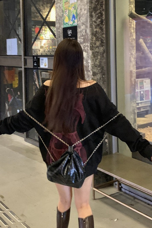 Casual Off-Shoulder Fleece Hoodie