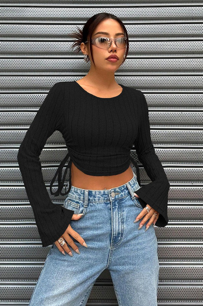 Slim Fit Cropped Knit Sweater