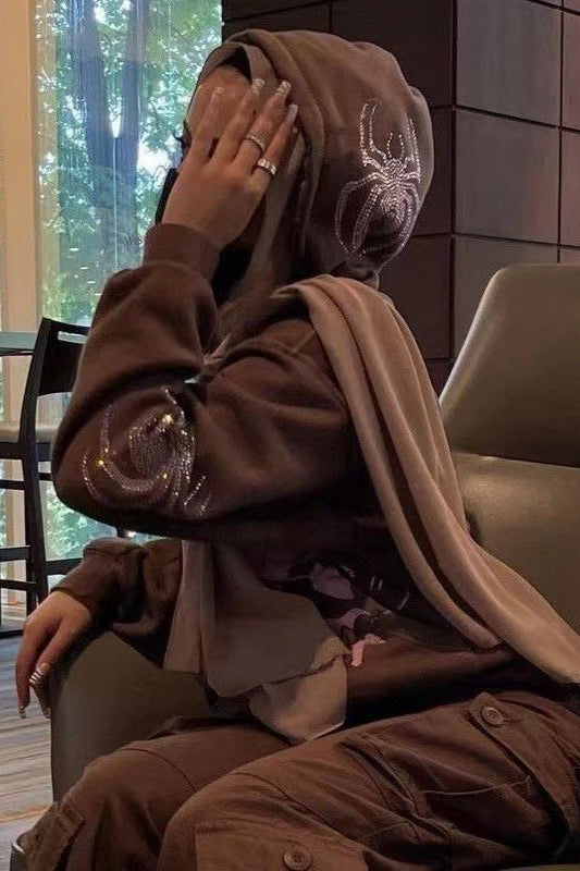 Y2K Graphic Zip Up Hoodie