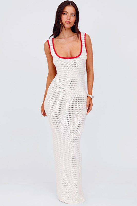 Sultry Sheer Knit Slip Dress