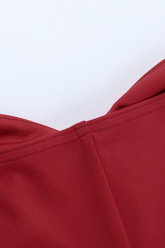 Glam Strapless Slit Party Dress