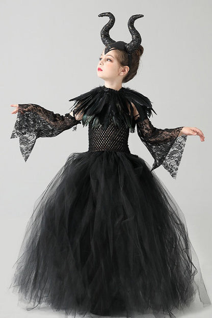 Dark Queen Dress Kid Halloween Costume