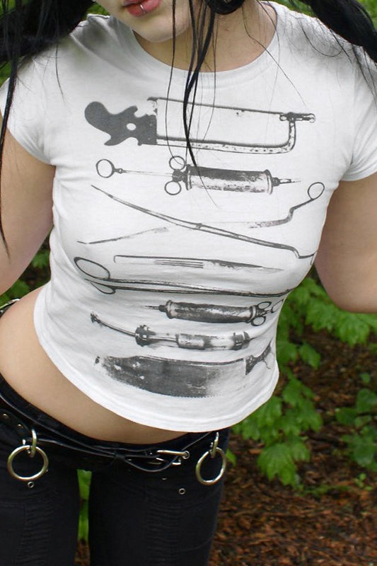 Graphic Cropped Vintage T-Shirt