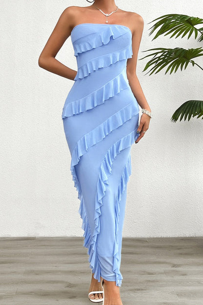 Sexy Fitted Strapless Work Dress