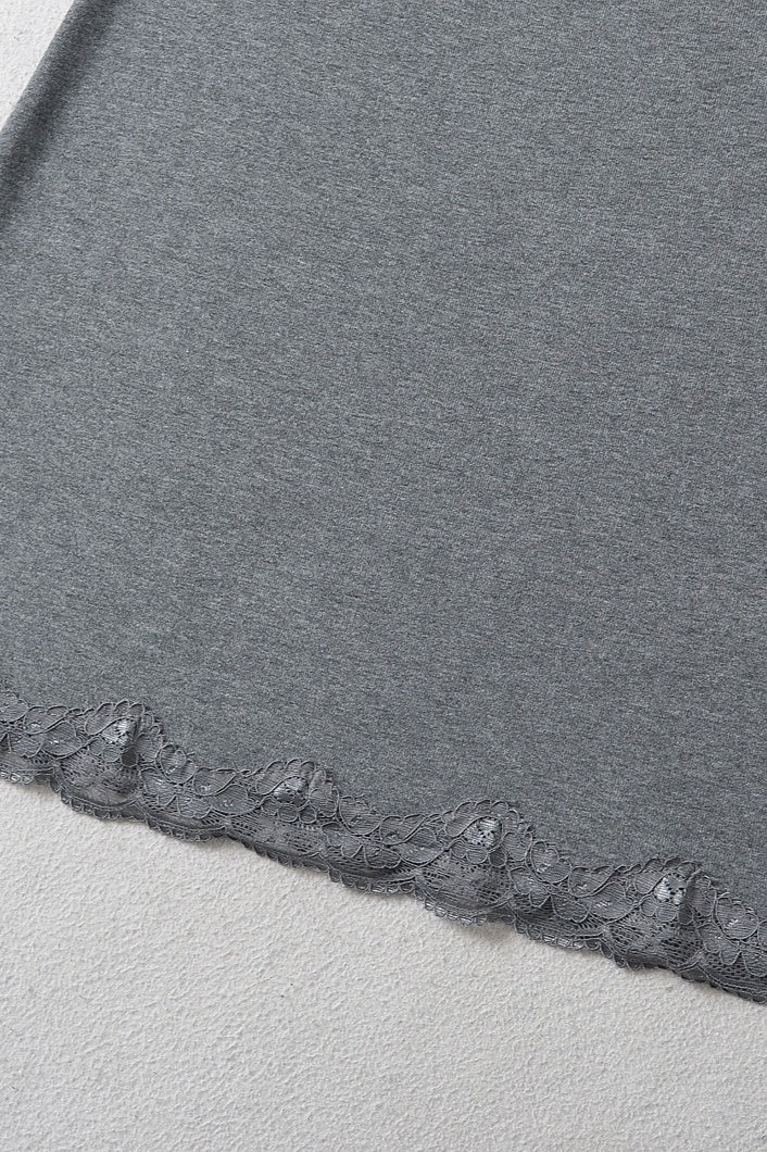 Lace Trim Cami Bodycon Lace Dress