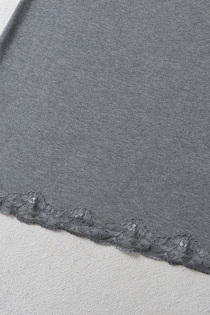 Lace Trim Cami Bodycon Lace Dress