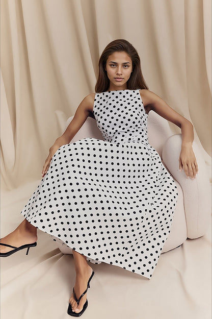 Vintage Polka Dot Work Dress