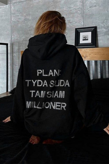 Oversized Hooded Sweatshirt Hoodie