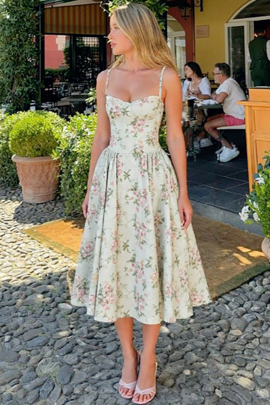 Smocked Floral Slip Dress