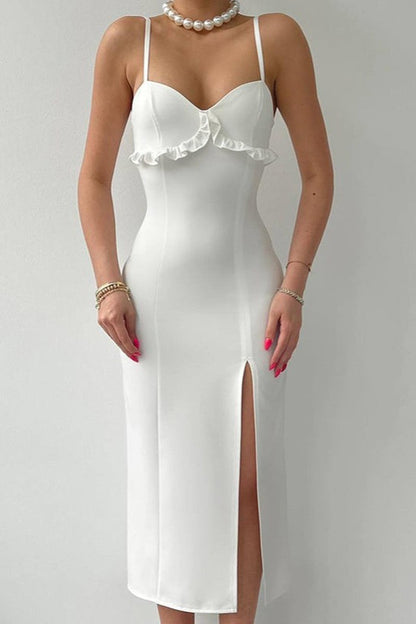 Satin Backless Bodycon Silk Dress