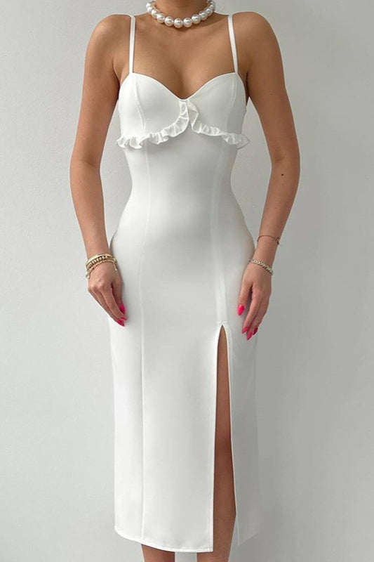 Satin Backless Bodycon Silk Dress