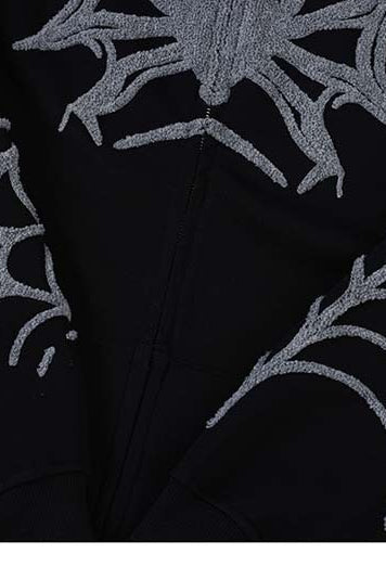 Street Style Spider Print Hoodie