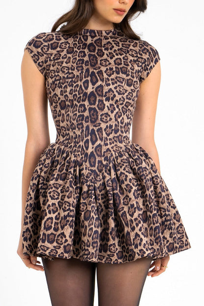 Flirty Leopard Backless Party Dress