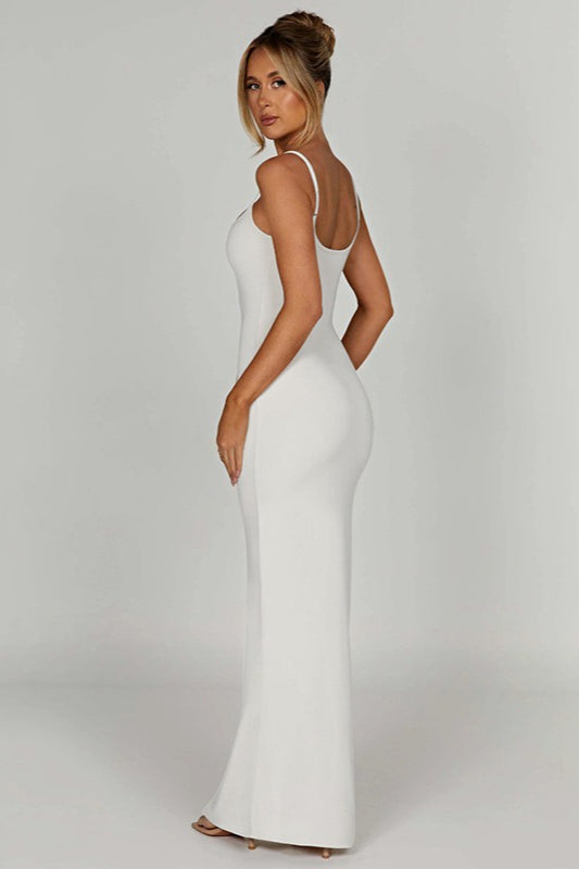Backless Spaghetti Strap Bodycon Maxi Dress