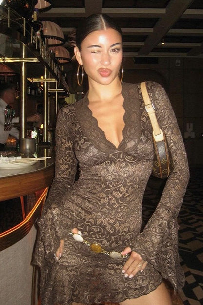 Chic Bodycon Party Lace Dress