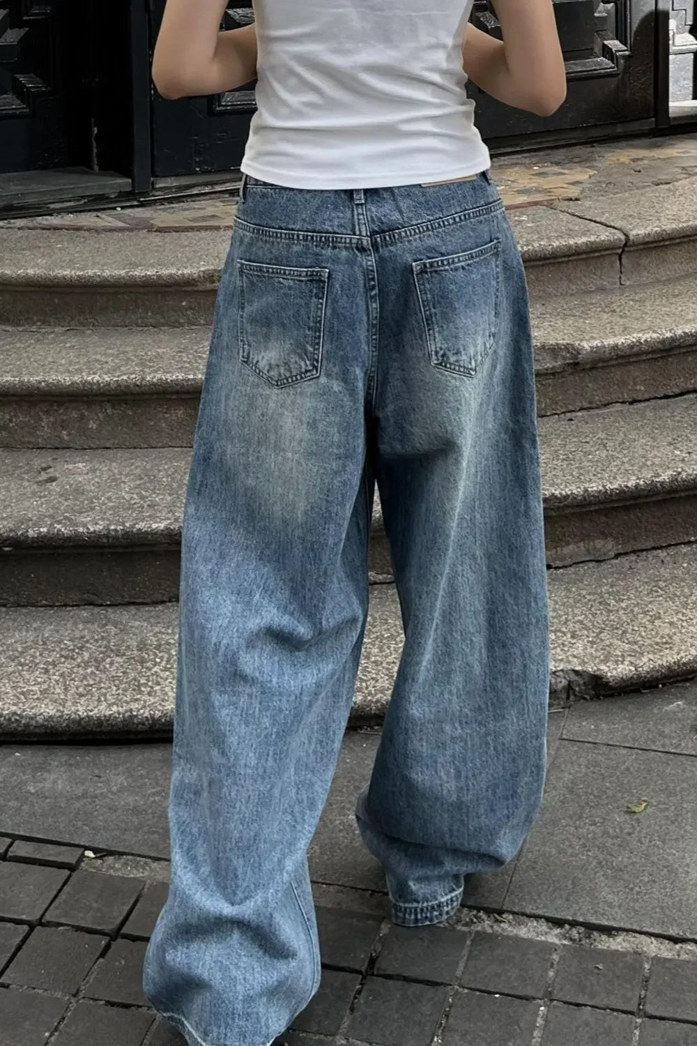 Harajuku Wide-Leg Baggy Denim Jeans
