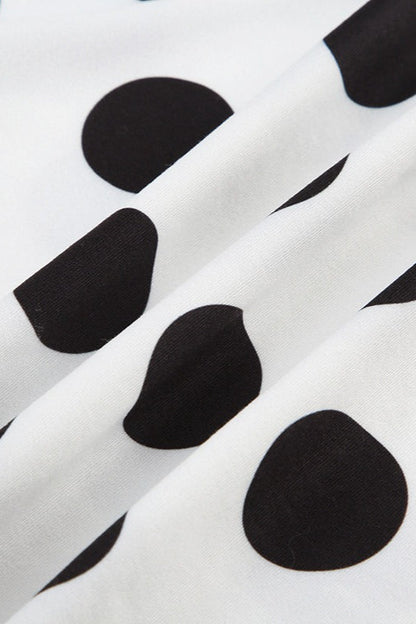 Batwing Sleeve Dot Top Two Pieces Set