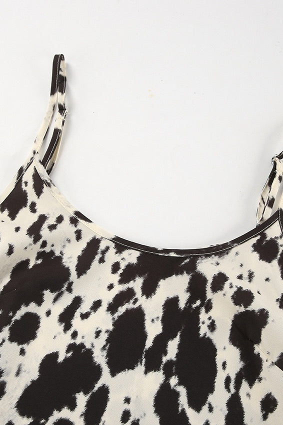 Vintage Floral High-Waist Slip Dress