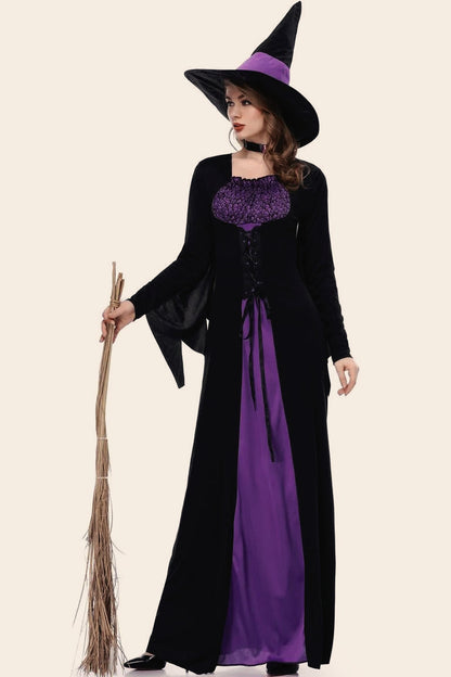Purple Witch Dress Halloween Costume