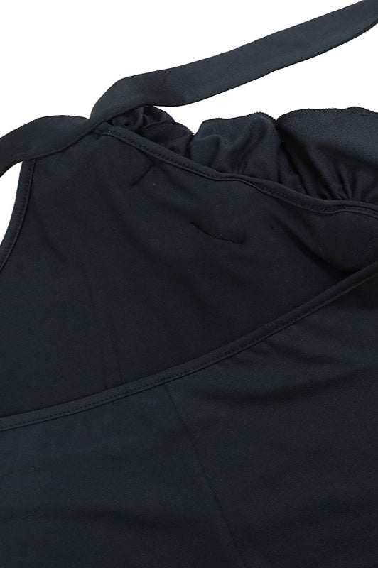 Flirty Halter Slit Party Dress