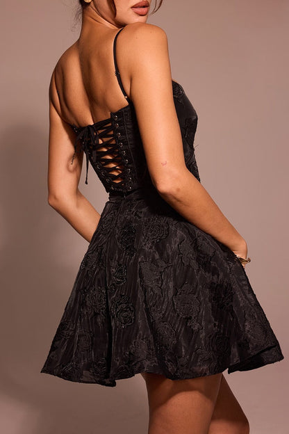 Lace V-Neck Slip Party Dress