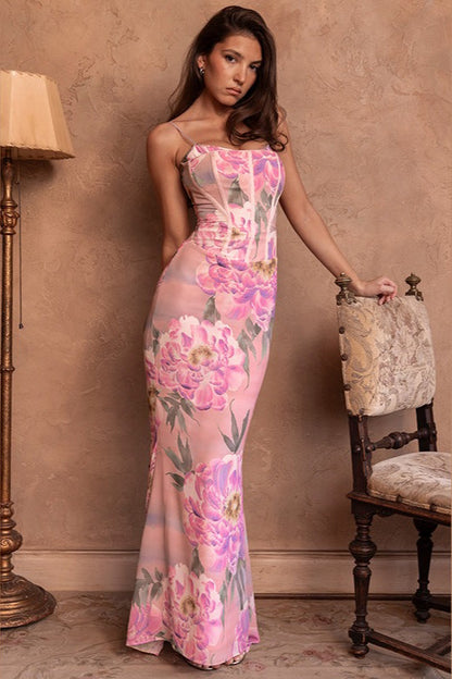 Slim-Fit Floral Slip Dress