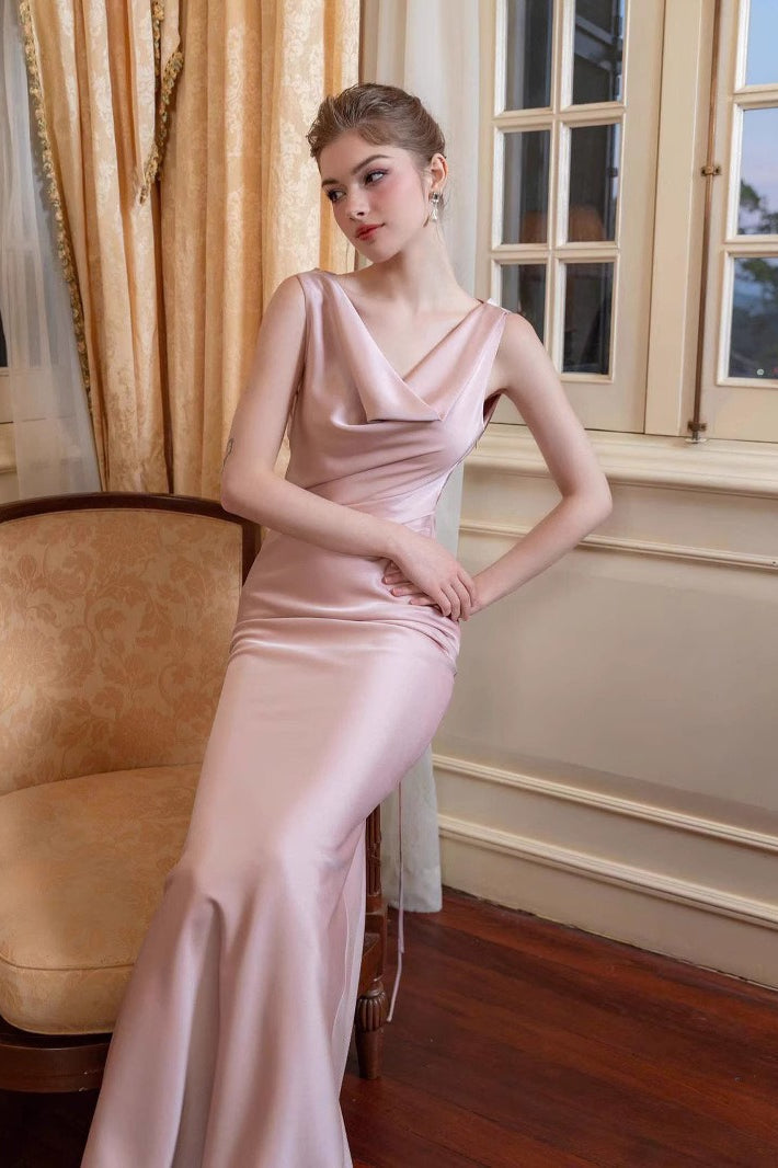 Elegant Satin Silk Dress