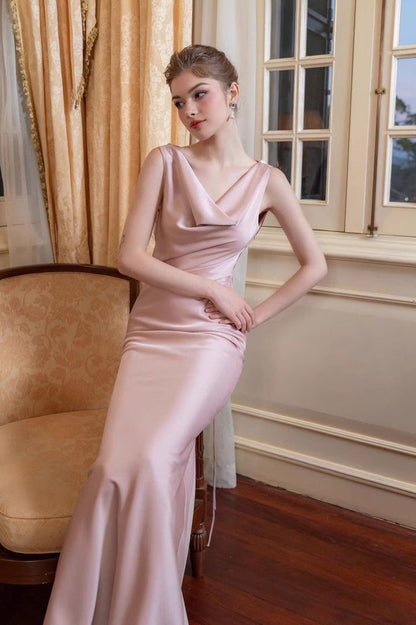 Elegant Satin Silk Dress